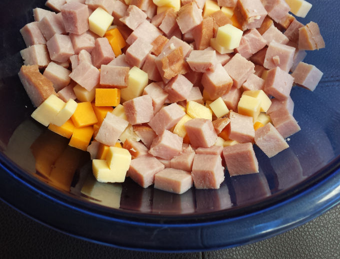 Ham and Cubed Cheese