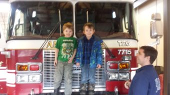 We visit the fire station about 2 times a year. They are so great with the kids.