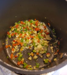 sauting vegetables and spices