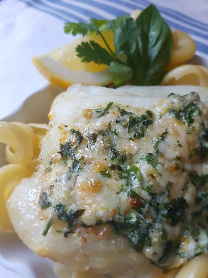 Fish with Fresh Herbs and Parmesan