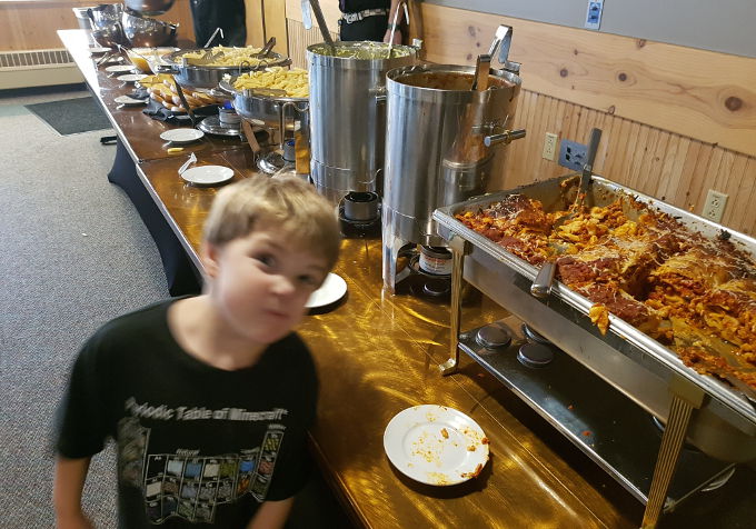 Nathan at the Spaghetti Feed