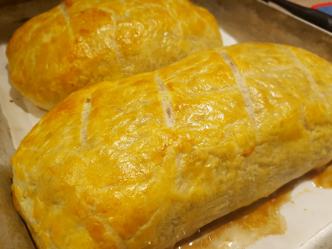 Beef Wellington fresh out of the oven