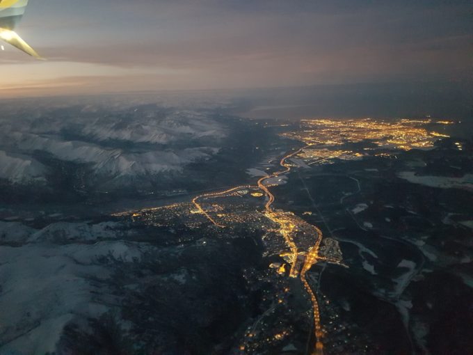 Municipality of Anchorage, with Eagle River in the foreground.