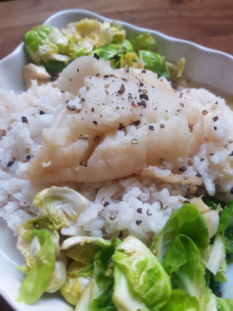 Cod Poached with Marsala Lime Dressing