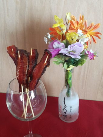 Grenadine Candied Bacon