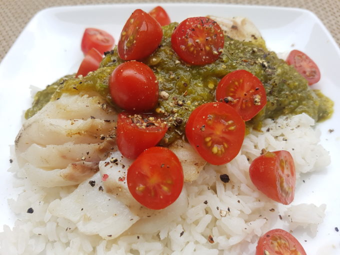 Grilled Cod and Salsa Verde