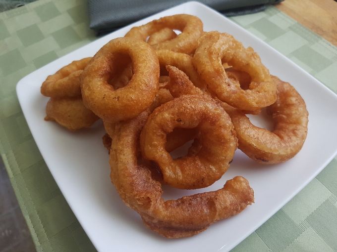 Onion rings - beer battered without breading