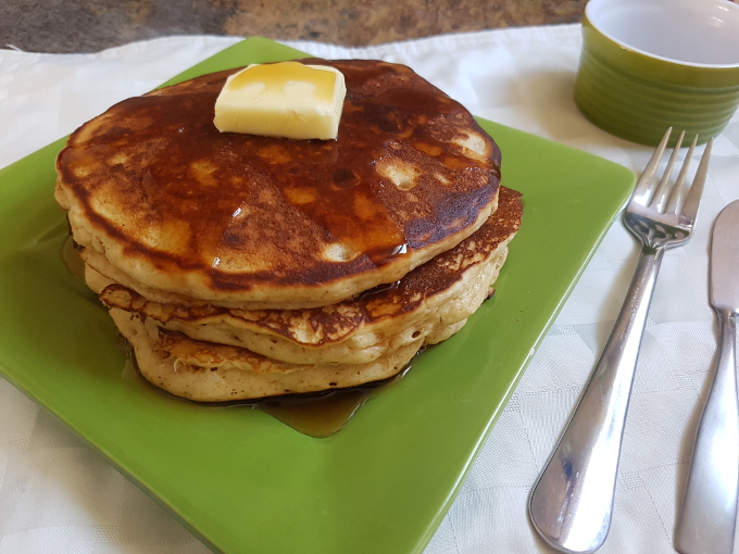 Peanut Butter and Honey Pancakes