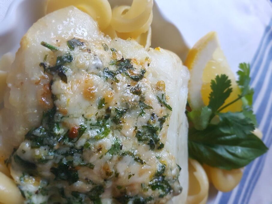 Fish with Fresh Herbs and Parmesan