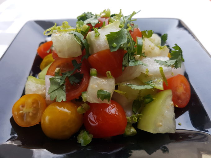 Tomatillo Salad - Two Ways; Side Dish and Salsa Fresca - Semiserious Chefs