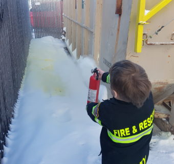 Fireman Duley Sets Off Extinguisher