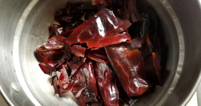 Steamed California chiles
