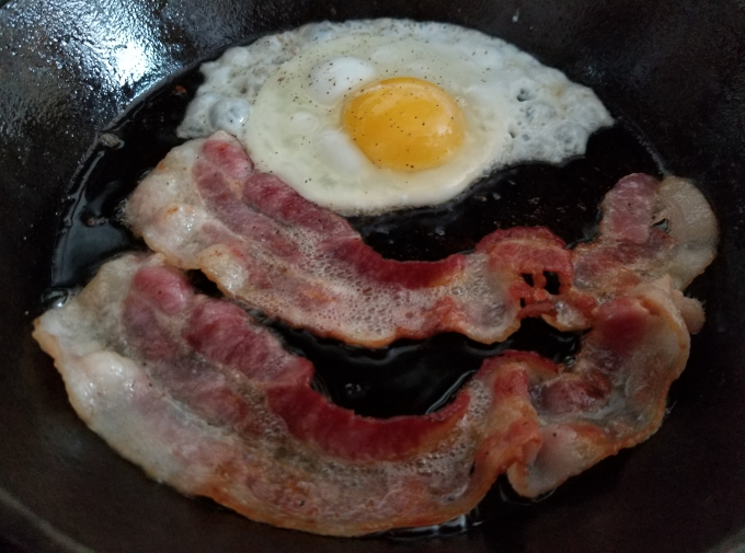 Smoky Gouda and bacon egg sanwich
