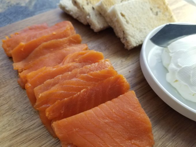 Lox with Rye Toast and Cream Cheese