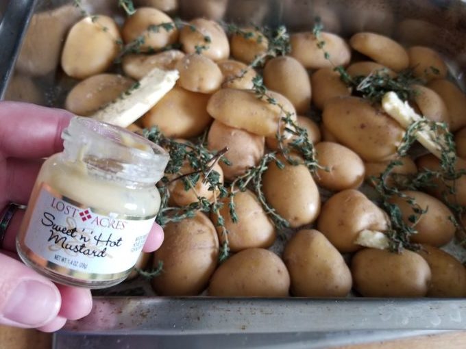 Sweet Hot Mustard for Roasted Potatoes with Thyme